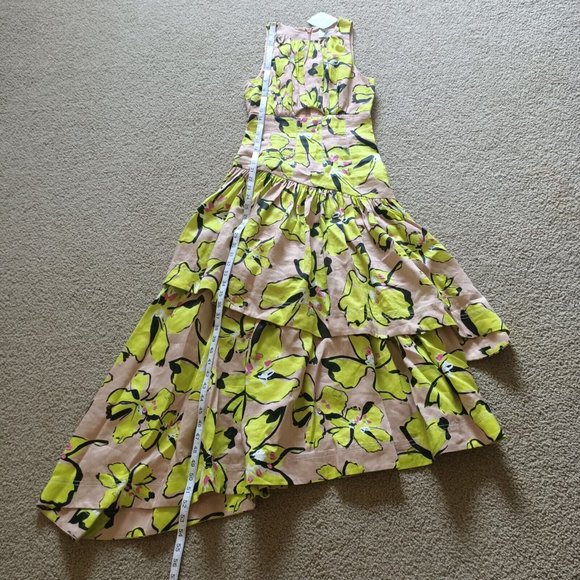 NWT Aje Pelicano Citrus Bloom Asymmetric Tiered Dress - Size AU 6 / US 2 - Picture 12 of 16